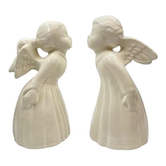 Vintage Whittier Pottery Kissing Angels Figures - Picture 1 of 6